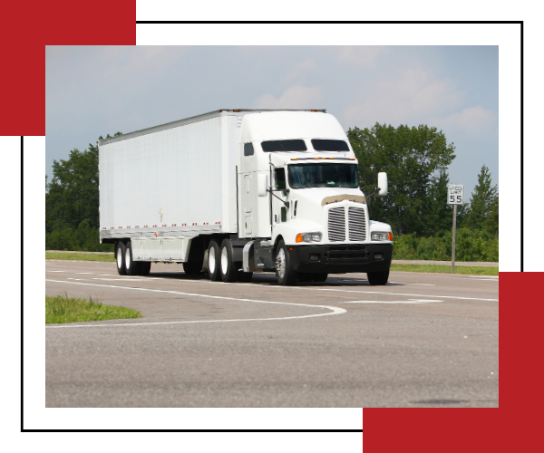 Semi-truck on the road