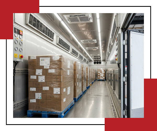 Refrigerated trailer full of perishable items