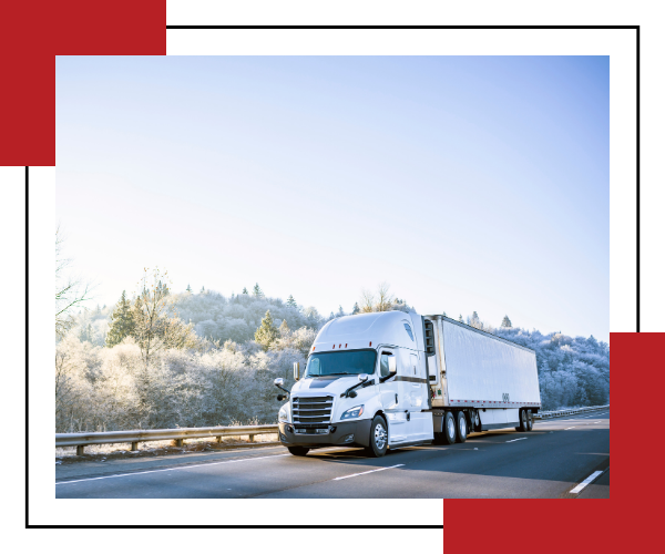 Semi-truck on the road